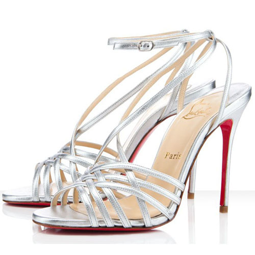 Christian Louboutin Beverly 100mm Sandals Silver