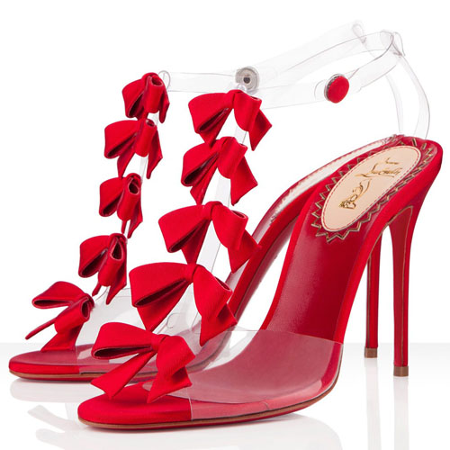 Christian Louboutin  Bow Bow 100mm Sandals Red