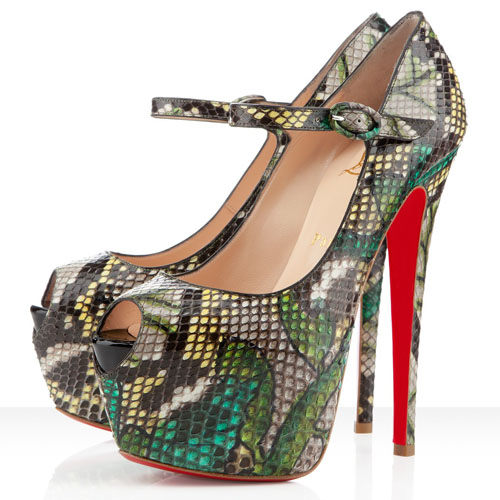 Christian Louboutin Lady Highness 160mm Mary Jane Pumps Green