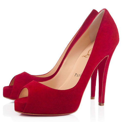 Christian Louboutin  Very Prive 120mm Peep Toe Pumps Red