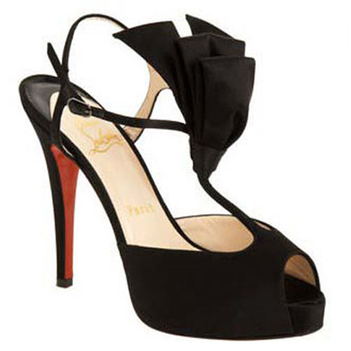 Christian Louboutin Ernesta T-strap 100mm Special Occasion Black