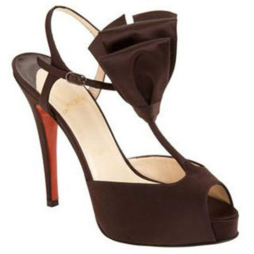 Christian Louboutin  Ernesta T-strap 100mm Special Occasion Brown