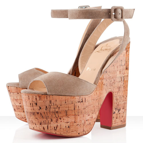 Christian Louboutin  Super Dombasle 140mm Wedges Taupe