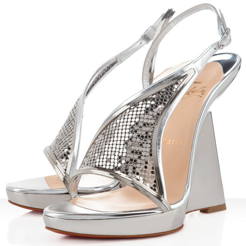 Christian Louboutin Roxy Muse 120mm Wedges Silver
