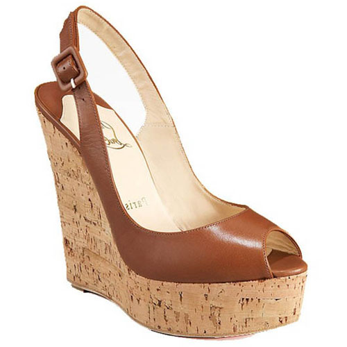 Christian Louboutin Uue Plume 140mm Wedges Brown