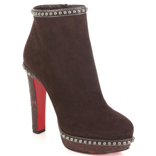 Christian Louboutin  Figurina 120mm Ankle Boots Brown