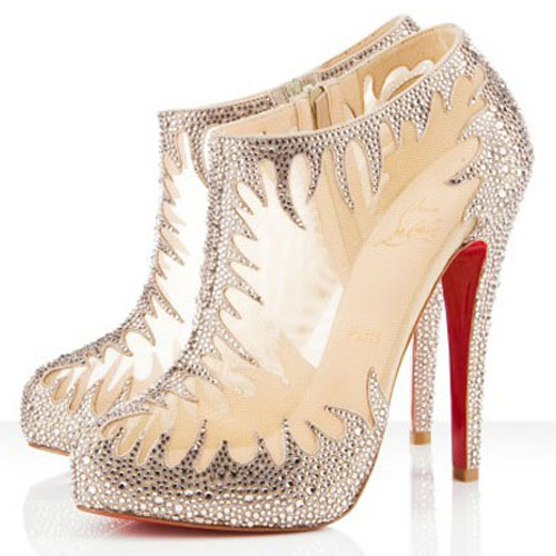 Christian Louboutin Marale 140mm Ankle Boots Nude