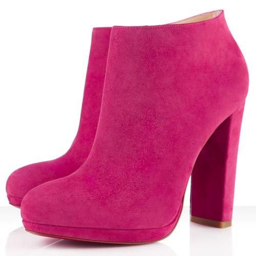 Christian Louboutin Rock And Gold 120mm Ankle Boots Pink