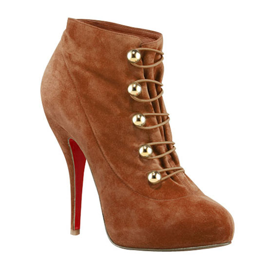 Christian Louboutin Fifre Corset 120mm Ankle Boots Brown