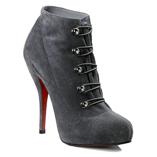 Christian Louboutin Fifre Corset 120mm Ankle Boots Grey