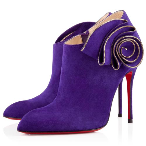 Christian Louboutin Mrs Baba 100mm Ankle Boots Parme
