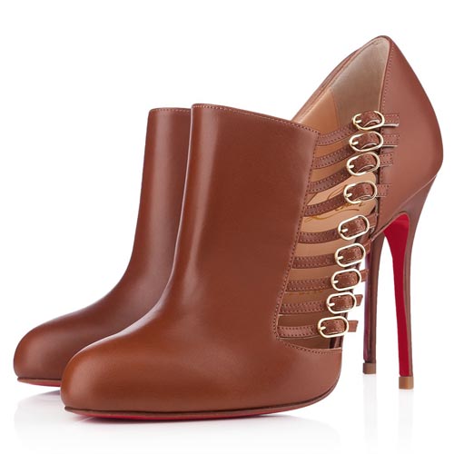 Christian Louboutin  Safety 100mm Ankle Boots Brown