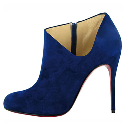 Christian Louboutin  Lisse 100mm Ankle Boots Blue