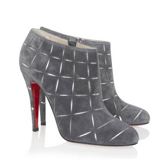 Christian Louboutin Globe 100mm Ankle Boots Grey