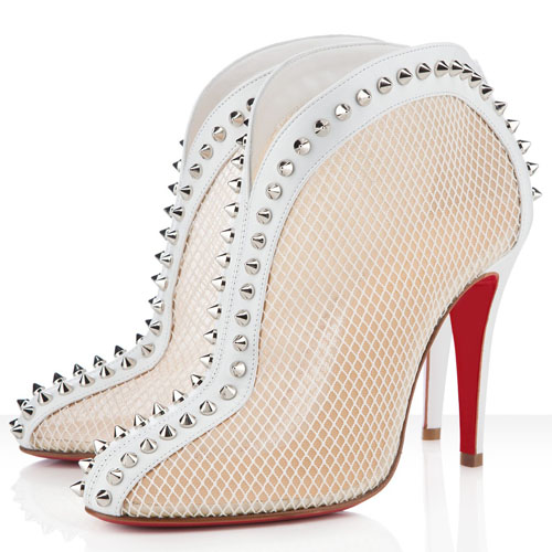 Christian Louboutin Bourriche 100mm Ankle Boots White