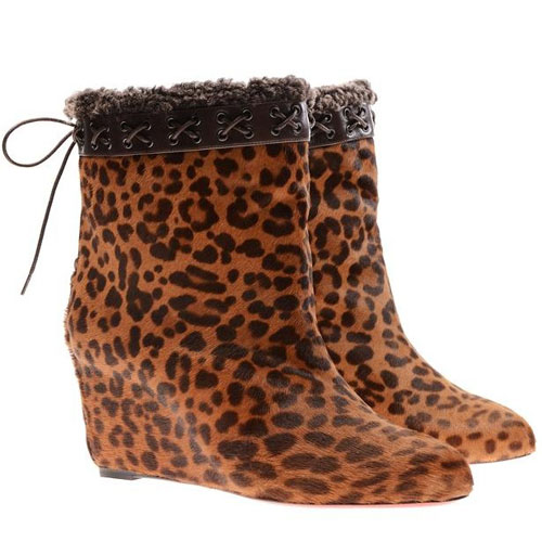Christian Louboutin Toufure 80mm Ankle Boots Leopard