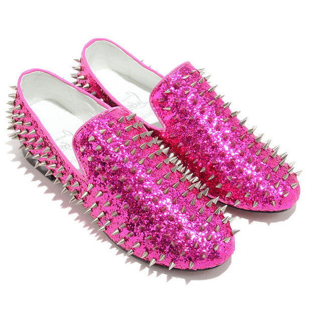 Christian Louboutin  Rolling Spikes Loafers Rose Matador