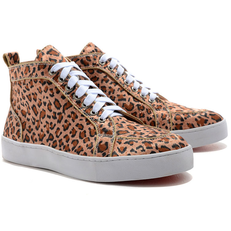 Christian Louboutin Rantus Orlato High Top Sneakers Leopard