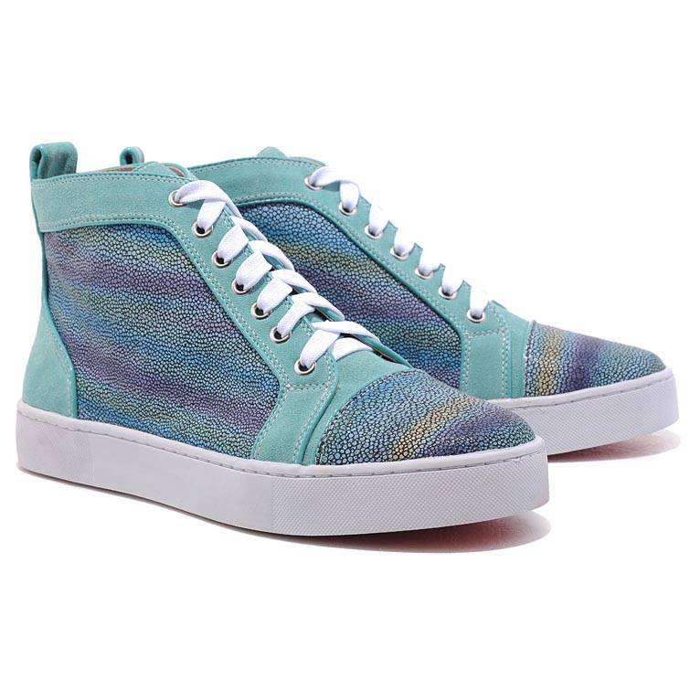 Christian Louboutin Louis Strass High Top Sneakers Multicolor