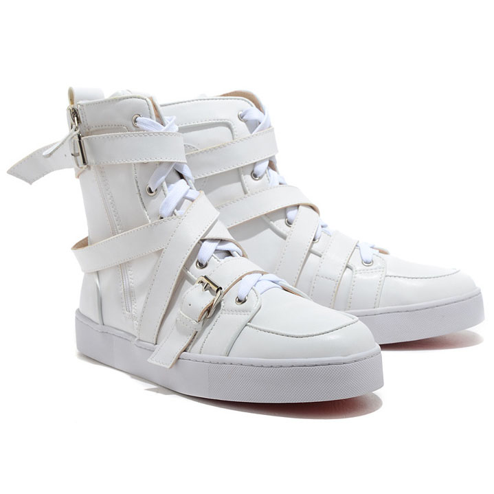 Christian Louboutin Spacer High Top Sneakers White