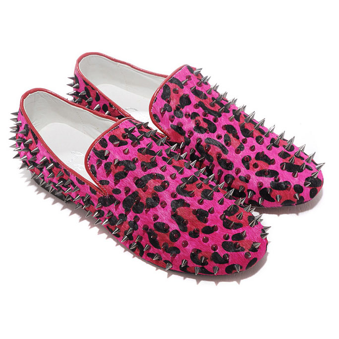Christian Louboutin Rollerboy Spikes Loafers Rose Matador