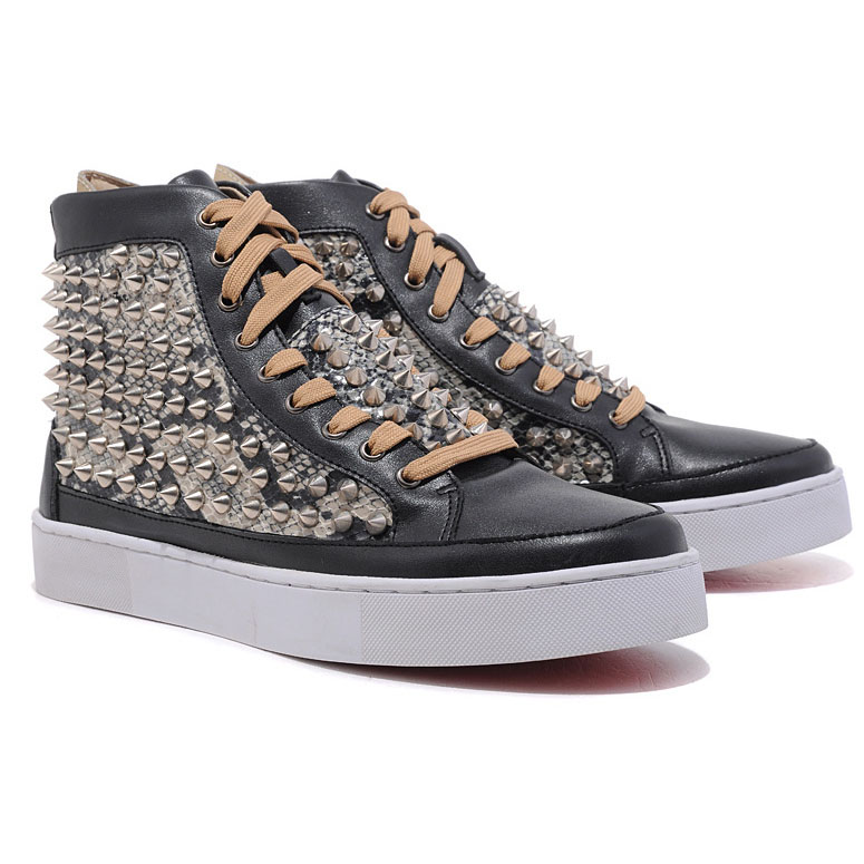 Christian Louboutin  Louis Spikes High Top Sneakers Black