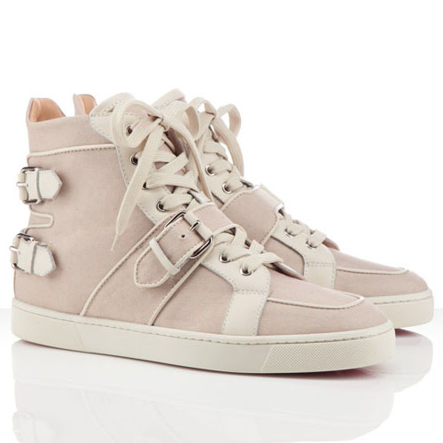 Christian Louboutin Mickael High Top Sneakers Taupe