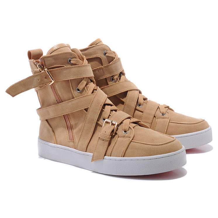 Christian Louboutin  Spacer High Top Sneakers Brown