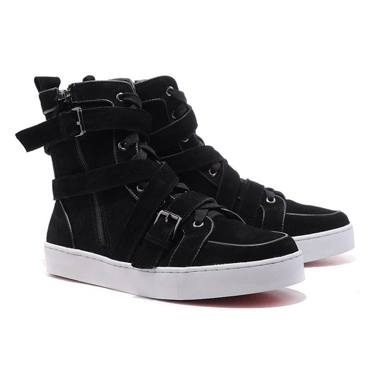 Christian Louboutin Spacer High Top Sneakers Brown