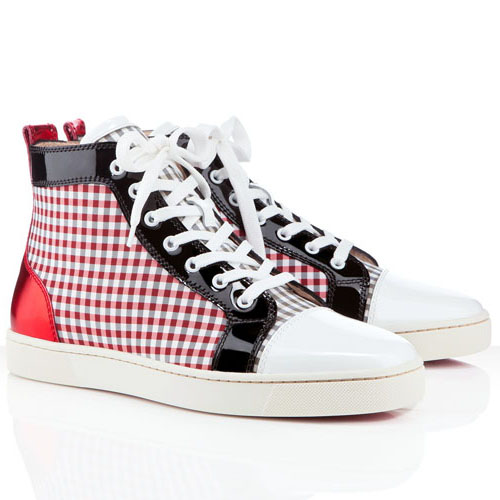 Christian Louboutin Louis High Top Sneakers Red