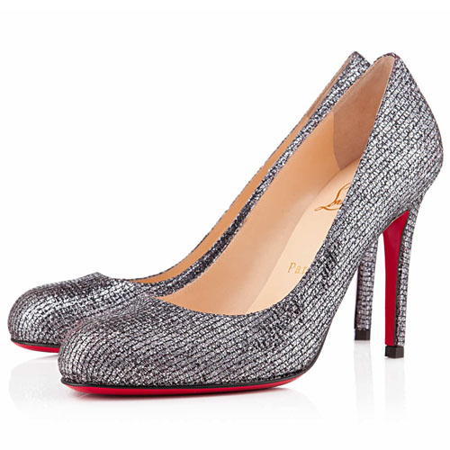 Christian Louboutin Simple 100mm Pumps Silver