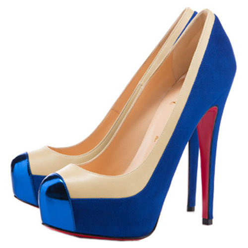 Christian Louboutin Mago Two Tone 160mm Pumps Blue