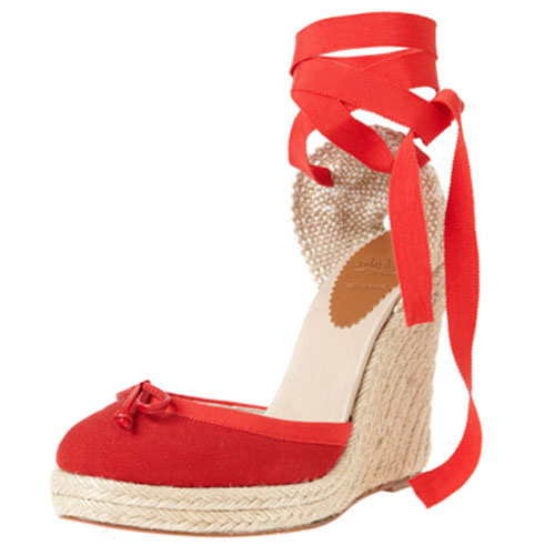 Christian Louboutin Carino Plato 120mm Wedges Red