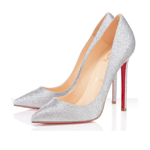 Christian Louboutin Pigalle 120mm Pumps Silver