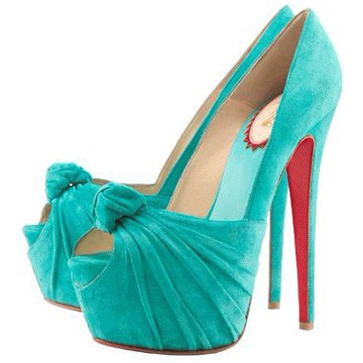 Christian Louboutin Lady Gres 160mm Peep Toe Pumps Turquoise
