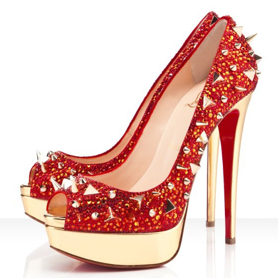 Christian Louboutin  Very Mix 140mm Peep Toe Pumps Red
