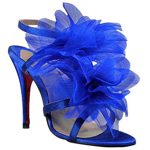 Christian Louboutin Petal 70mm Sandals Blue